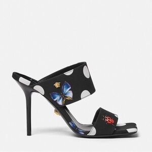 Versace x Dua Lipa 95mm High Heel Slide Butterfly Sandals - NWT